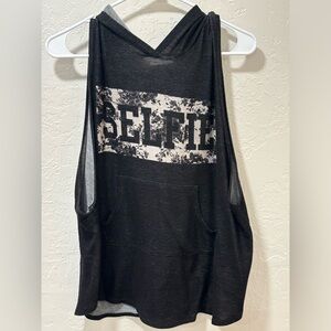 Selfie hooded tank with pocket XL